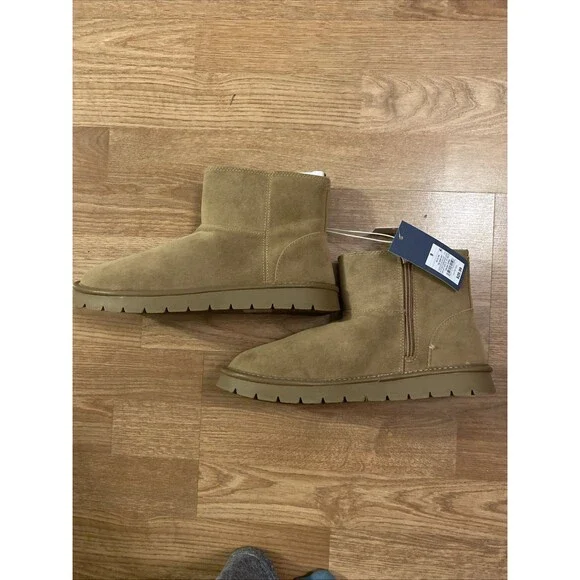 Universal Thread Women's May Faux Suede Booties Tan Size 9 Memory Foam New - Picture 8 of 16